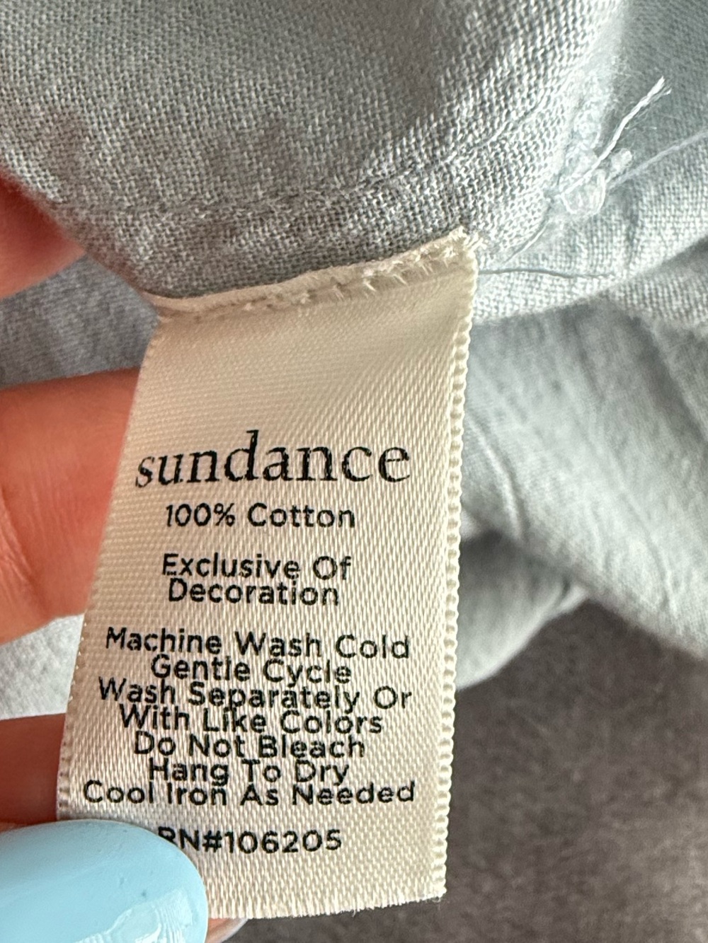 Sundance Luella Victorian Long Sleeve Button Down Top Size M Light Blue Bohemian - Picture 13 of 14